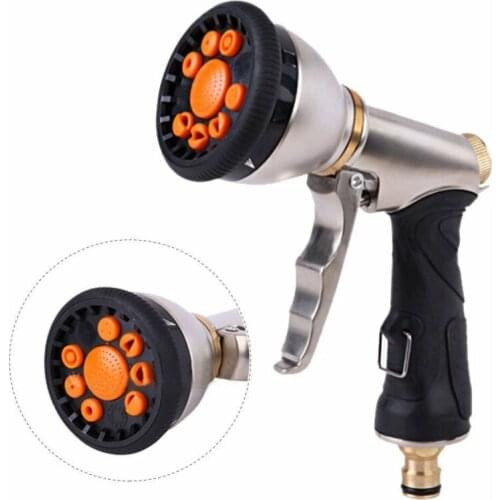 Car Wash Multi-function High-pressure Water Gun 9 Clock Function Water Spray Gun Metal Water Gun Brass Nozzle For Garden Pet