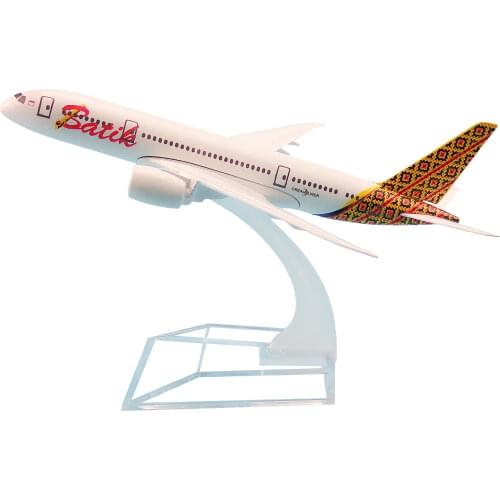 Alloy Metal Air Batik B787 Airlines Airplane Model Batik Boeing 787 Airways Plane Model Aircraft Kids Gifts 16cm