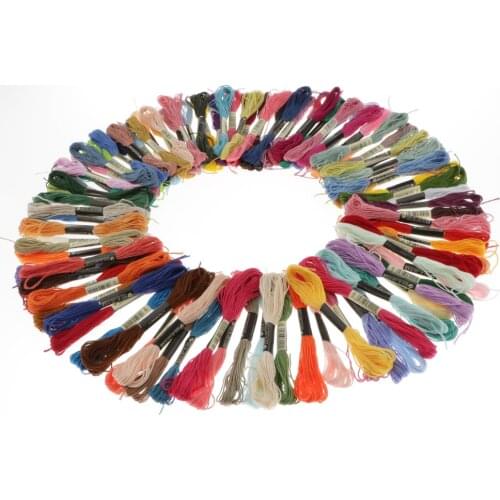 Embroidery Floss Kit 100 Colors Thread with Winding Bobbins & Sewing Tools