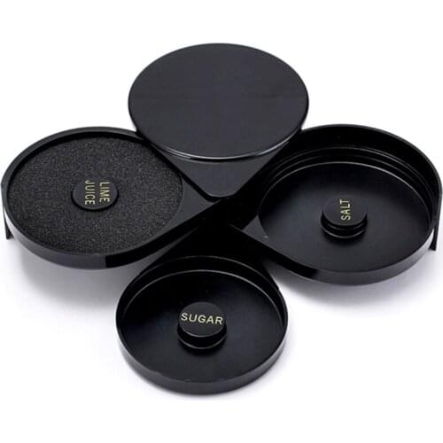 New Bar Utensils Bartending Tools Three-Layer Salt-Side Box Sugar-Side Box Margarita Cocktail Box Bar Salt-Side Box