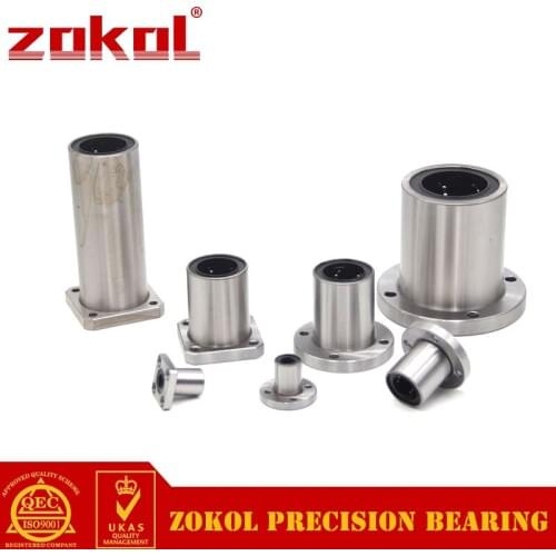 ZOKOL bearing LMF16GA.Steel Cage Round flange linear motion bearing 16*28*37mm