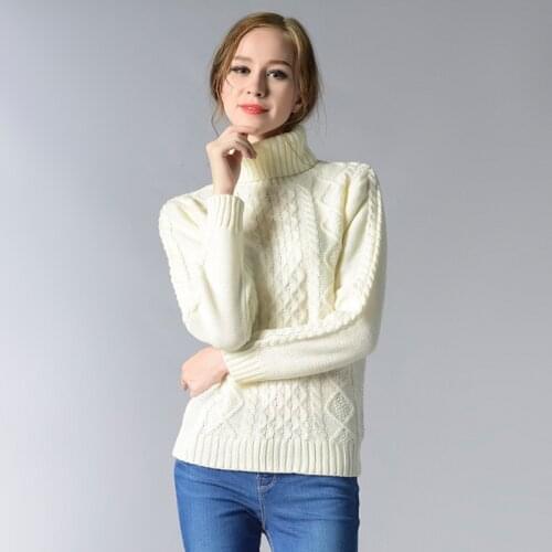 Casual Turtleneck Womens Sweater Solid Color Loose Long Sleeve Sweater 2020 new spring and autumn tops