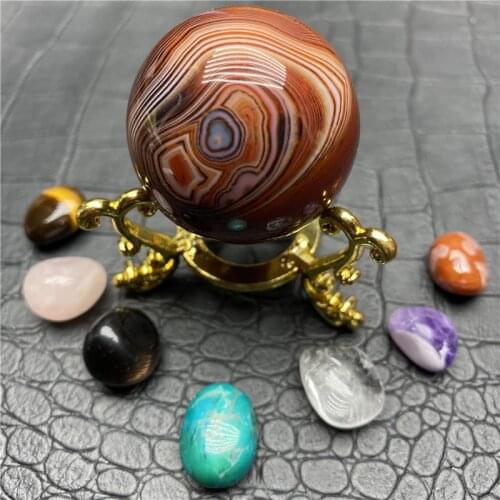 Natural Quartz Crystal agate ball+Mixed Seven Chakra Healing Stone Home decor Gift