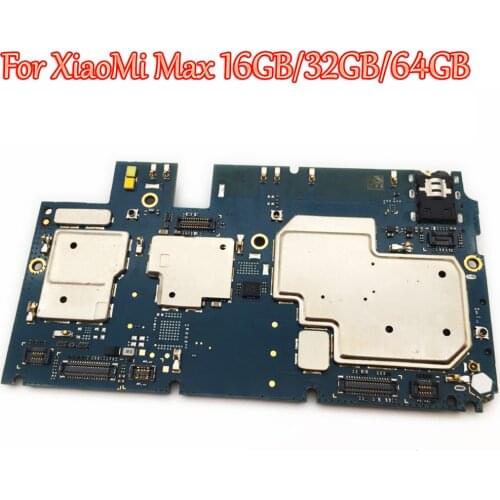 Tested Full Work Unlock Main Motherboard For Xiaomi Mi Max 16GB 32GB 64GB 128GB Logic Circuit Board Original Global Firmware