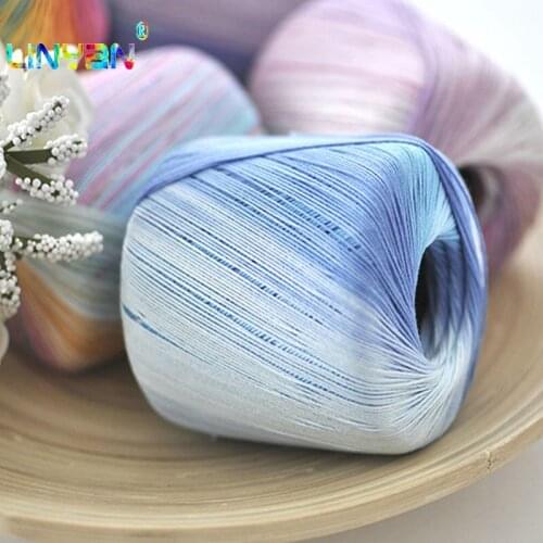 3 balls*40g Cotton yarn for knitting 100% linum usitatissimum Ice silk thread Summer crochet thread yarn for crochet t4