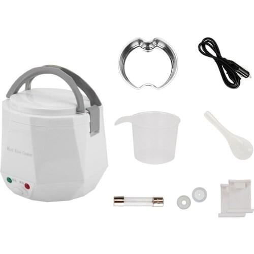 Car Rice Cooker 24v Truck 1.6l Rice Cooker Mini Rice Cooker 2 People -3 People White Safe Portable Insulation