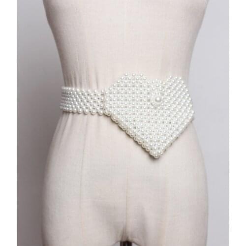 Luxury Brand Heart Beaded Pearl bag Waist Bags Women Bag Fashion Fanny Pack Small Purse Chest Handbag Summer Travel Belt Pack