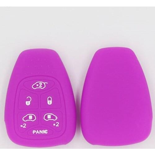 4PC Silicone Key Holder Case Cover For Jeep Compass Cherokee KK Liberty KJ For Dodge Caliber Nitro For Chrysler Car Key Case