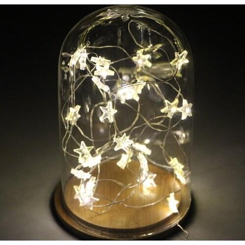 5m/10m led star starry copper wire string lights Christmas fairy light garland battery operated for wedding/party decoration