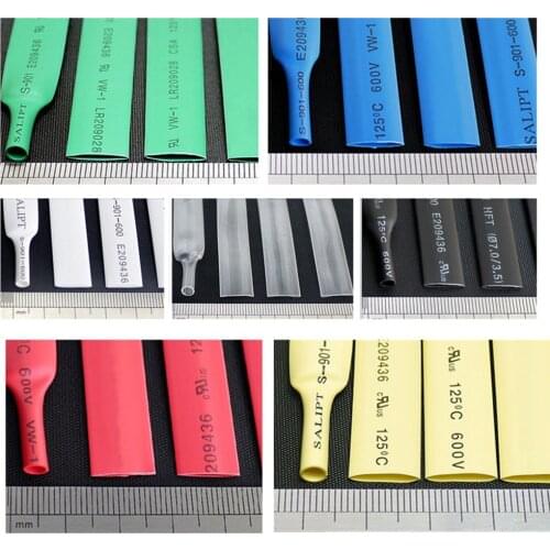 24mm Wide / 14mm Diameter Polyolefin 2:1 Heat Shrink Tubing ROHS UL Black/Red/Yellow/Green/Blue/White/Clear 24mm Wide / 14mm Di