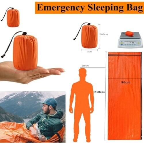 Waterproof Lightweight Thermal Emergency Sleeping Bag Bivy Sack - Survival Blanket Bags Emergency Tent Emergency Kit Supplies