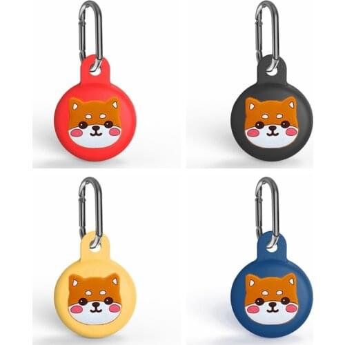 For AirTags Protection Cover funny dog cartoon silicone Anti-lost Protective case cute For Air Tags Locator Tracker Cover