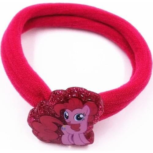1pcs Pony Horse Icon Cartoon Hair Band Baby Resin Hair Rope Unicorn Elastic Hair Accessories Heart Shape Headwear Girl Kid Gifts
