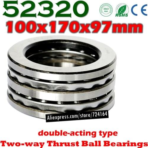 100x170x97 mm Two-way Thrust Ball Bearings 52320 Axial 52320M 38320 Plane 100*170*97 High quality Steel or brass cage Wholesale