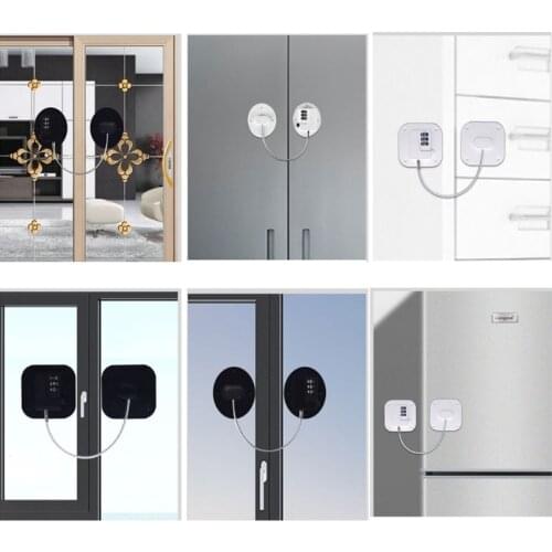 24BE Baby Safety Lock Kids Prevent Children Falling Window Restrictor Infant Security Coded Lock Door Drawer Code Locks