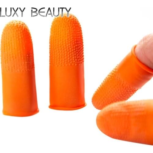 25pcs Hair Finger Protector Safety Latex Protect Your Finger When Apply Bonding Hair Extensions Glue Professional Hair Tools