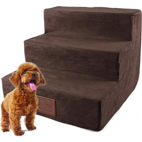 3 Steps Dog Stairs Cat Staircase Breathable Anti-slip Removable Waterproof Pet Climbing Ladder Bed Cushion Mat Dogs Puppy Cat