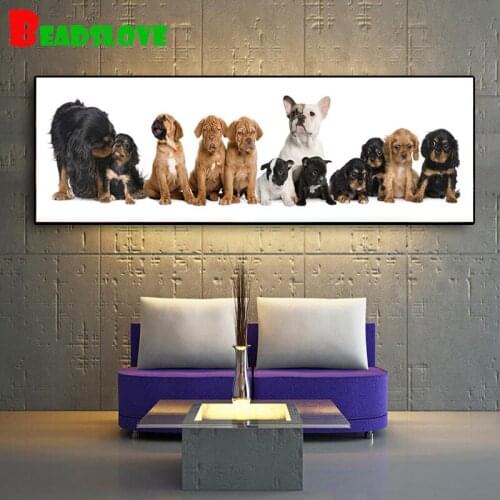 5D Diy Diamond Painting Dogs Puppy Bulldog Spaniel Decorative Cross Stitch Kits Embroidery Beadwork Crystal Rhineston