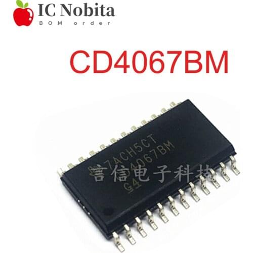 5PCS CD4067BM SOP CD4067 SOP-24 Single 16-way Switch Circuit Analog Multiplexer IC New Original