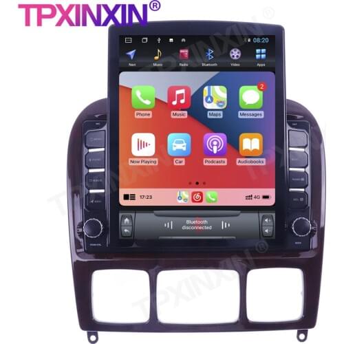For Mercede Benz S 1999-2007 Tesla Screen Android 10.0 Car Multimedia Player Audio Radio stereo GPS Navi Headunit DSP IPS