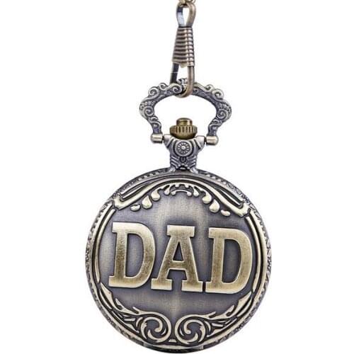 DAD Bronze antiques Modern clock men steampunk pocket watches gift