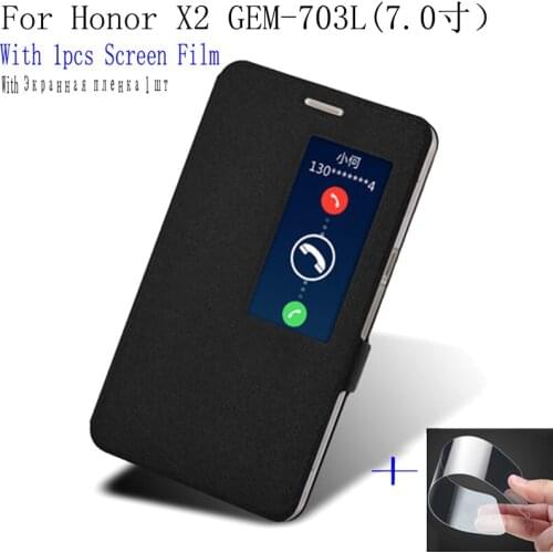 For Huawei Honor X2 case phone cover View Window PU Leather shell For Honor X 2 GEM-703L Flip case HonorX2 back cover case