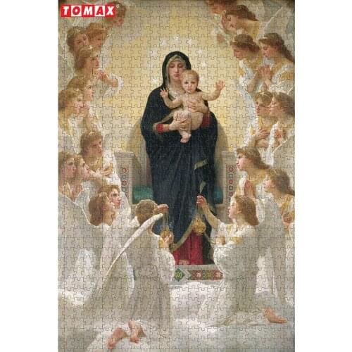 The Virgin with Angels 1000 Diy Jigsaw Puzzles Adult Stress-Relief Children Education Toys Painting Decoration Tangram