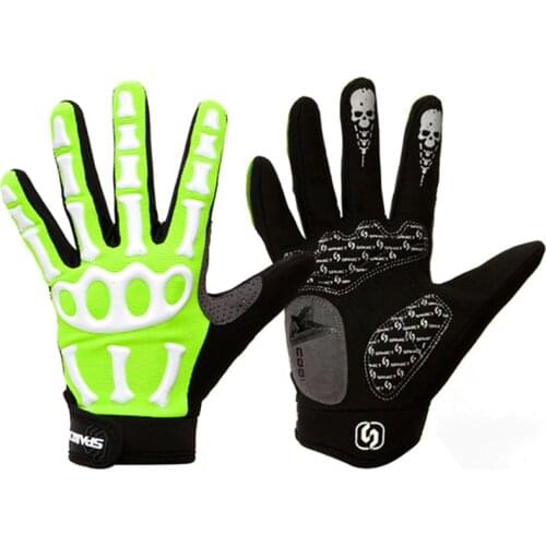 SPAKCT Bike Bicycle Long Full Finger Cycling Riding Racing Winter Bone Cool Soft Gloves Skeleton Cycling Bicycle Bike Wear