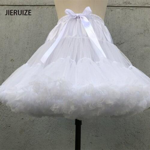 JIERUIZE Ball Gown Lolita Petticoat Cosplay Short Dress Petticoat Ballet Tutu Skirt Rockabilly Crinoline