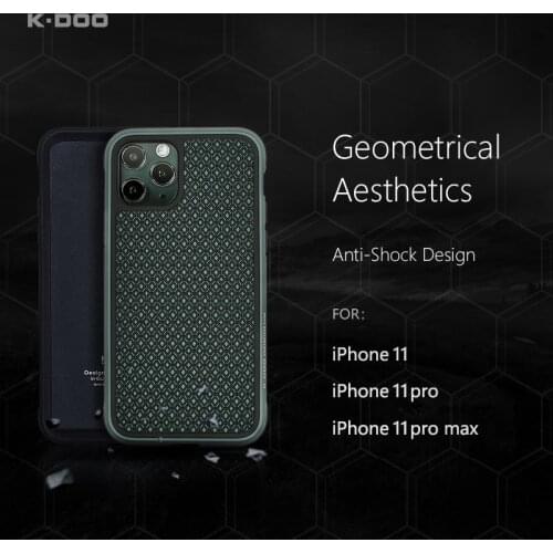 K-Doo Hera series 3 meters anti-shock case metal frame mobile phone back cover Geometric pattern for iPhone11/11pro/11promax