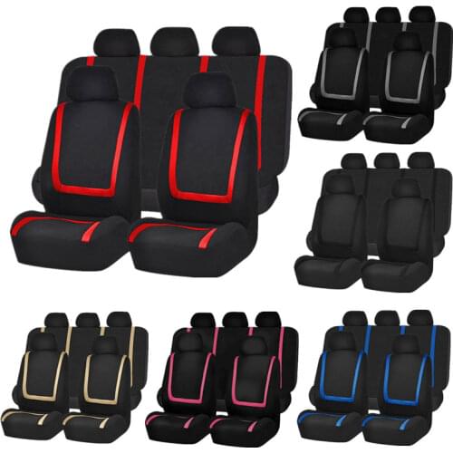KBKMCY Refresh aged Car Seat Covers Set Fit for Nissan Sunny Primera P12 Micra almera Front Rear Seat Protector