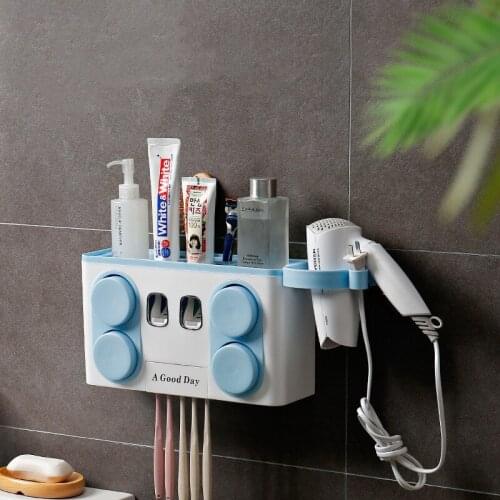 Multifunctional Plastic Toothbrush Cup Holder Wall Mount Toothbrush Holder Transparent New Cup Holder Hanging Storage Box