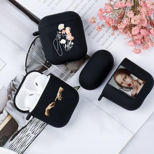Mona Lisa David Statue Lines Abstract Art Soft Black Case For AirPods Pro 2 1 3 Silicone Wireless Bluetooth Earphone Box Cover