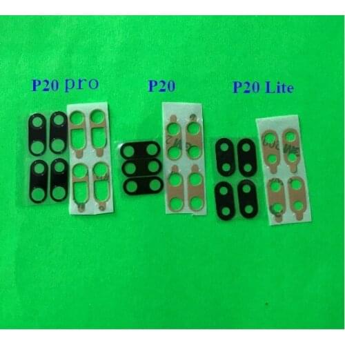 50Pcs New For Huawei P20 Lite P30 Pro P40 Back Rear Camera Glass Lens With Adhesive Sticker Replacement Spare Parts