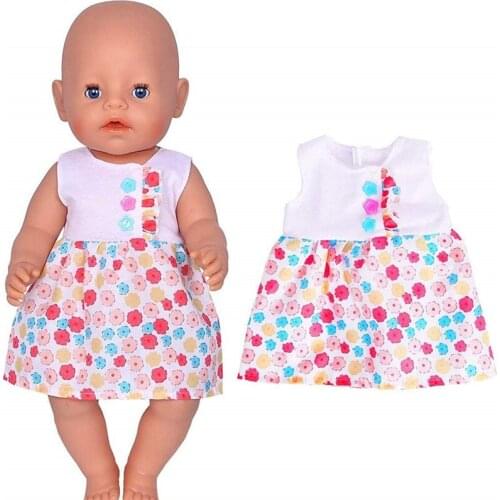 New Fashion dress Doll Clothes Fit For 43cm baby Doll clothes reborn Doll Accessories