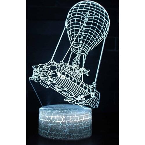 New 3D Lamp Alpaca Llama Nightlight Mood Lamp Color Change Light Crack Base for B Crack Base 3D Night Light 3-7-Color Touch