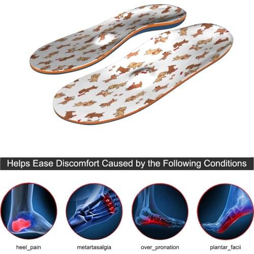 Orange Dog Original High Arch Support Insoles Orthotic Inserts Flat Feet Foot Orthotic Insoles for Arch Pain Sport Insoles