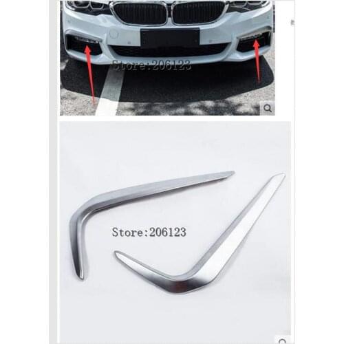 For BMW 5 SERIES G30 2017 2018 ABS Front Fog Lamp Light Eyebrows Cover Decoration Trim 2pcs Car Styling Accessories