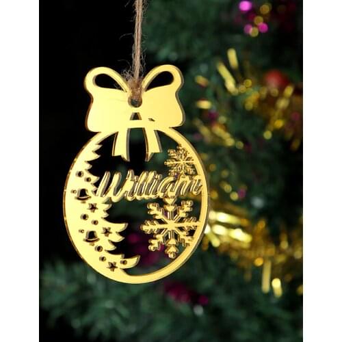 Personalized Name Ornament, Wood Acrylic Christmas Ornament,Custom Christmas Gift, Christmas Decoration, Personalized Christmas