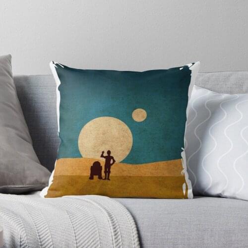 Pillowslip Droids In The Dunes Throw Pillow 100% Cotton Decor Pillow Case Home Cushion Cover 45*45cm