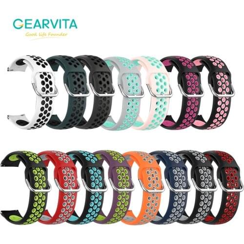 20mm 22mm Silicone Porous WatchBand For Samsung Galaxy Watch 46mm 42mm For Garmin For Huawei GT2 Pro Watchbands Summer Outdoor