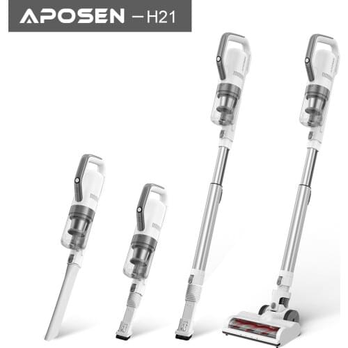 Aposen H21 Handheld Wireless Vacuum Cleaner Cordless Stick Vacuum 180W Powerful Suction 21000Pa large battery home disinfection