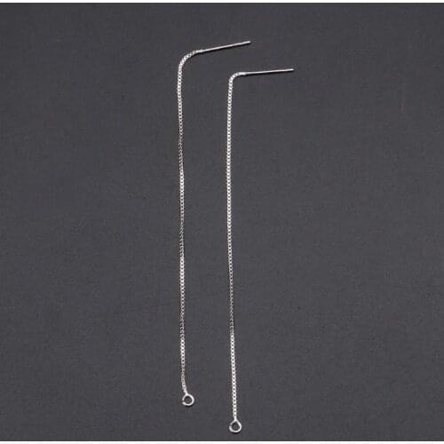S925 Silver DIY Ear Wire Thread With Jump Ring Dangle Earrings Jewelry Making