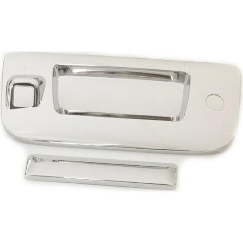 Car Styling Chrome Trunk Tailgate Handle Cover For 2007-13 Chevy Silverado W/ Cam Hole