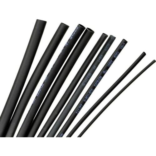Free Shipping 20m/lot 2.5mm dia. PE heat shrinkable tube black heat shrinkable tube 600V heat shrinkable thin wall tubes