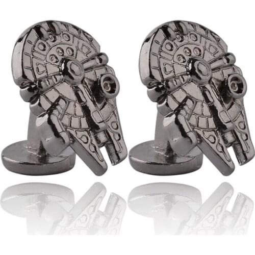 New Design Star Wars Vintage Gothic Fighter Warship Cufflinks For Man High Quality Retro Brand Shirt Cuff Buttons Cufflink Gift