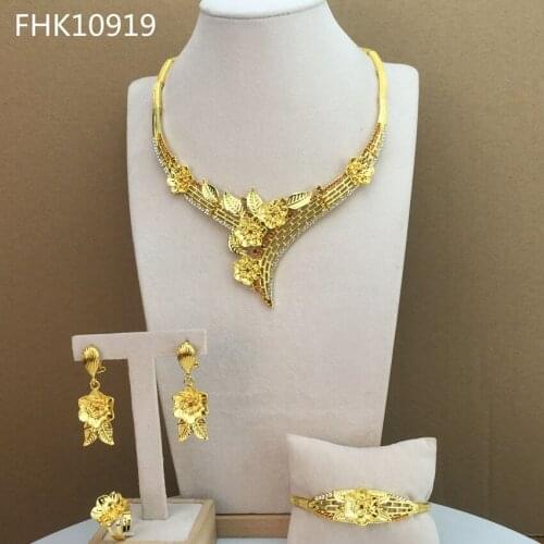 Yuminglai Dubai Jewelry Sets Butterfly Jewelry Fashion Jewelry Sets For Women FHK10919