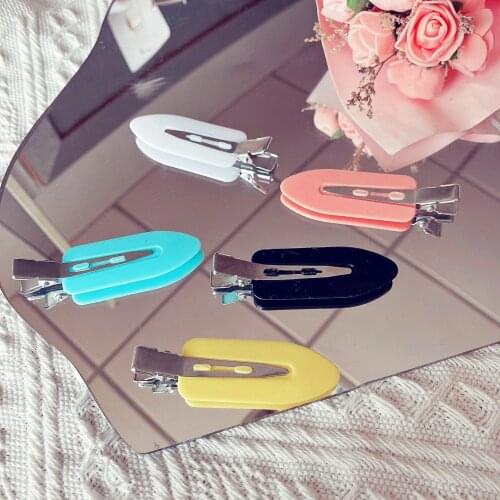 1 Pc Cute Seamless Hair Clip for Women Metal Wholesale Baby Hair Accessories Set Bangs Hairpin Clip Makeup Hair Tools Accessory
