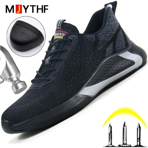 Work Safety Shoes Anti-smashing Working Sneakers Male Protective Work Shoes Men Boots Lightweight Men Safety Boots Male Footwear