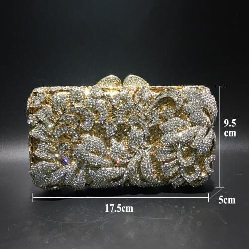 XIYUAN Luxury rhinestone wallet Lady Evening Bag banquet Wedding Clutch Bag clutch Purse for Women long Chain shoulder bag